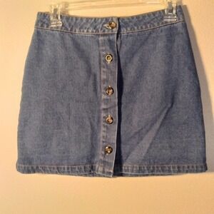 FOREVER 21 Button front Jean Denim Mini Skirt